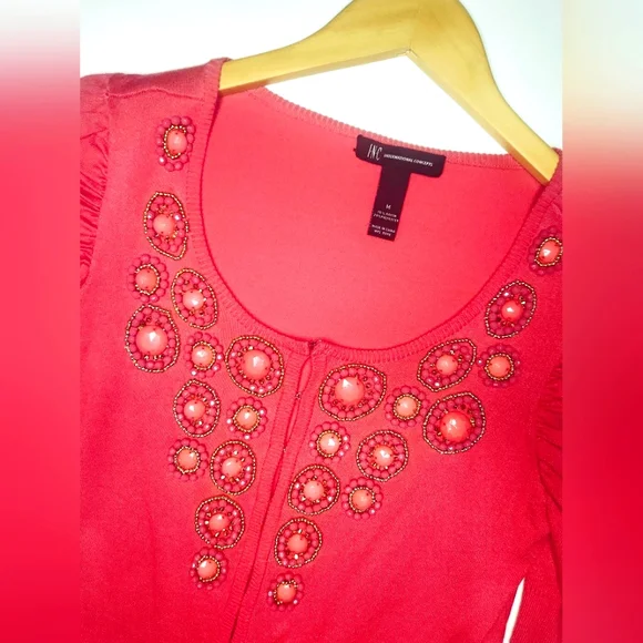 INC Beaded Cardigan - Picture 2 of 5